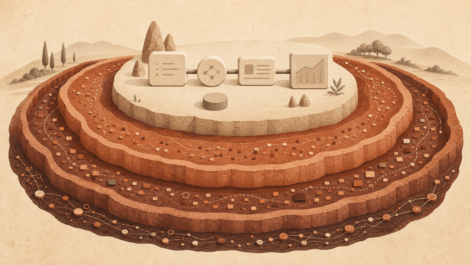 Illustration for Compounding Data Moat