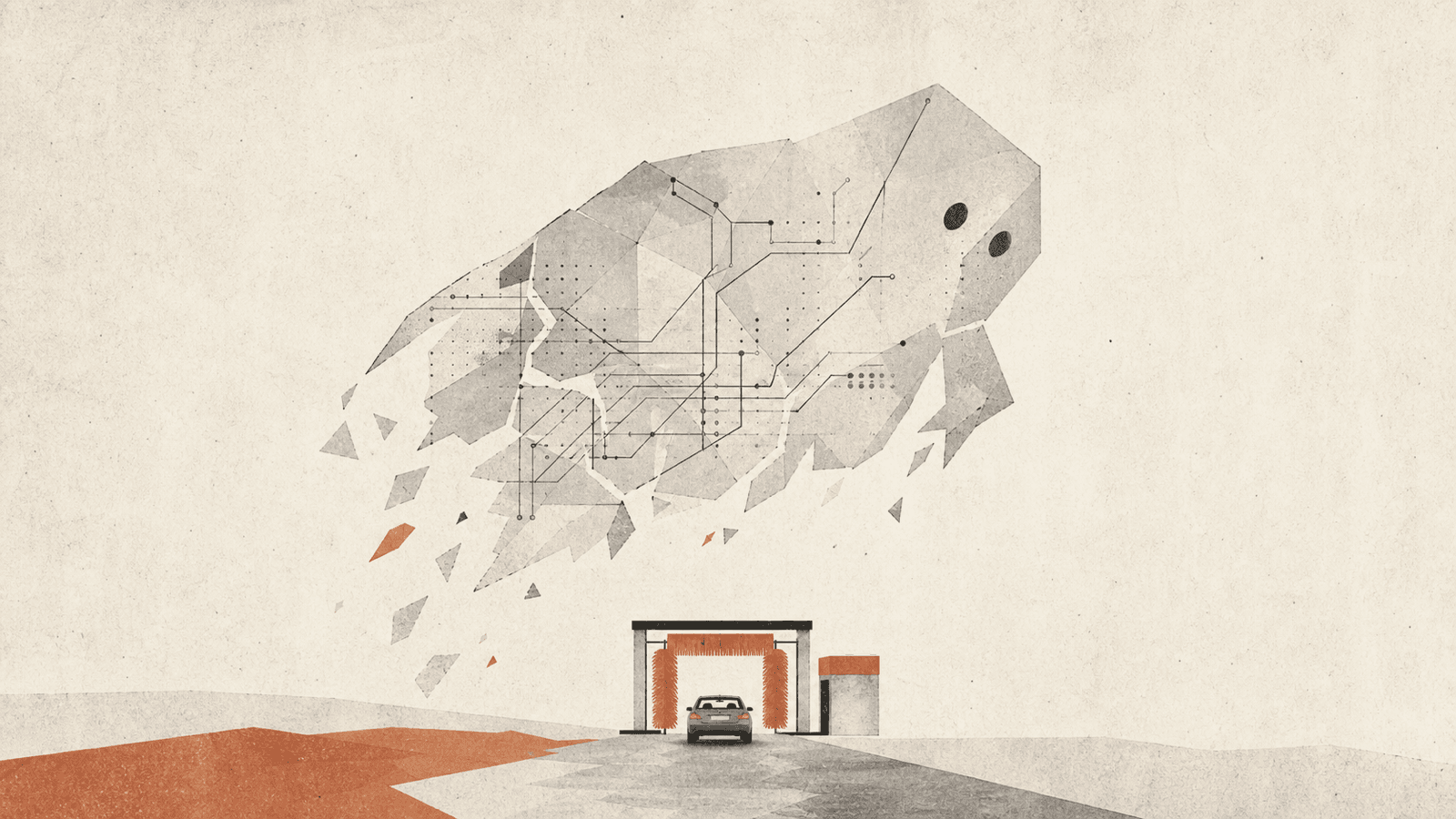 Illustration for Jagged Intelligence (Ghosts, Not Animals)