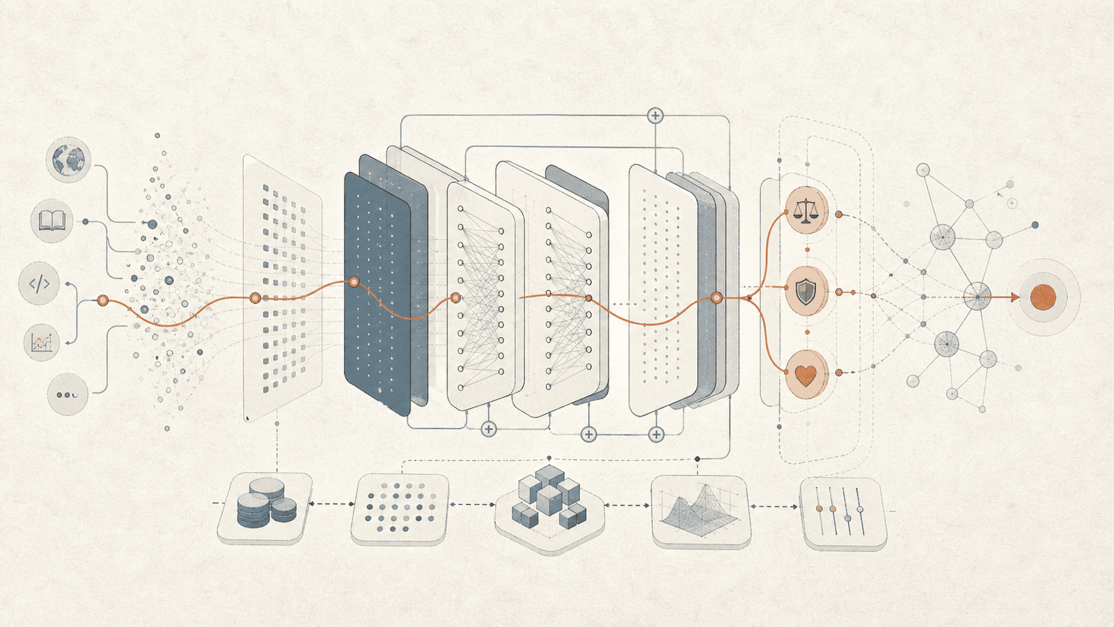 Illustration for MOC — LLM Architecture, Training & Alignment